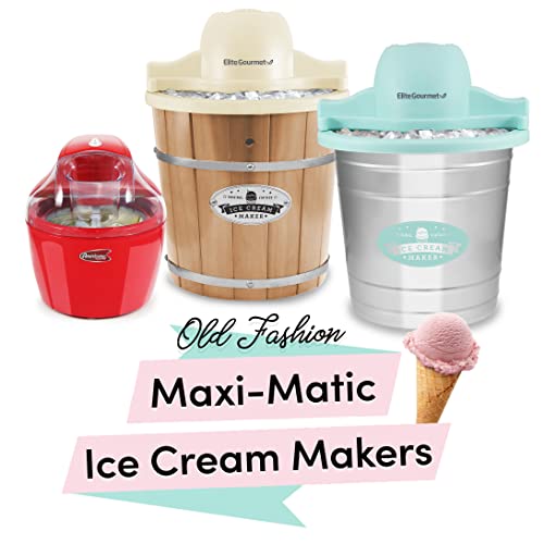 4 Quart Electric Ice Cream Maker with Recipe Booklet