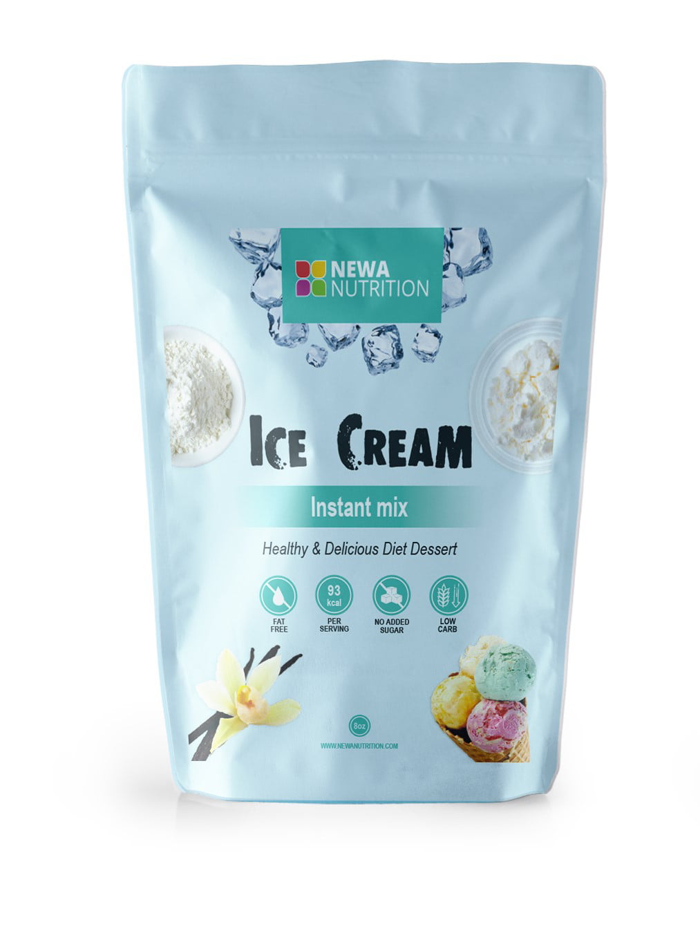 Vanilla Keto Ice Cream Mix - Low Carb, Natural
