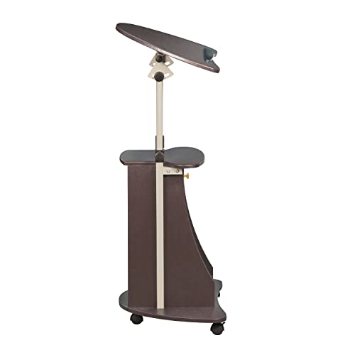 Rolling Adjustable Medical Laptop Cart - Chocolate