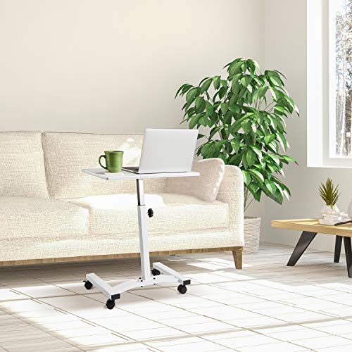 Airlift Height Adjustable Mobile Laptop Cart - White