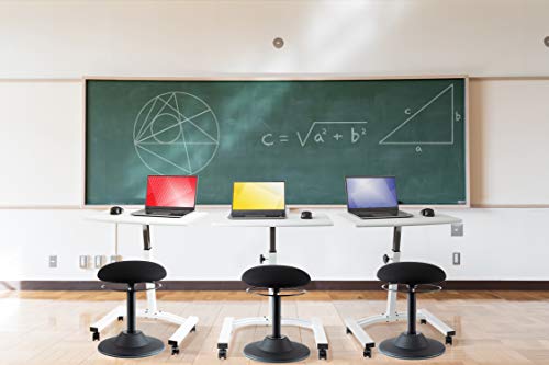 Airlift Height Adjustable Mobile Laptop Cart - White