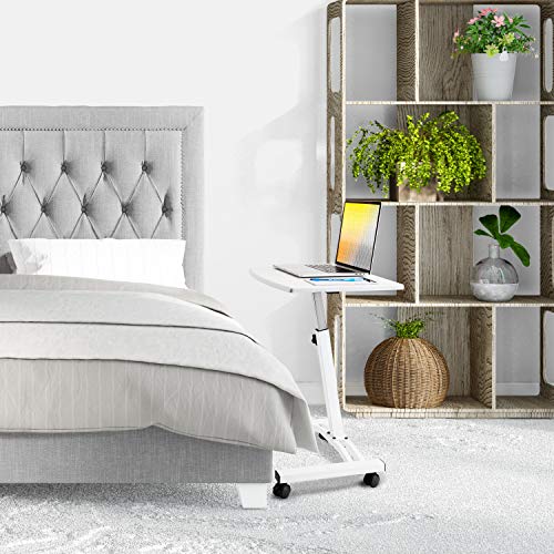 Airlift Height Adjustable Mobile Laptop Cart - White