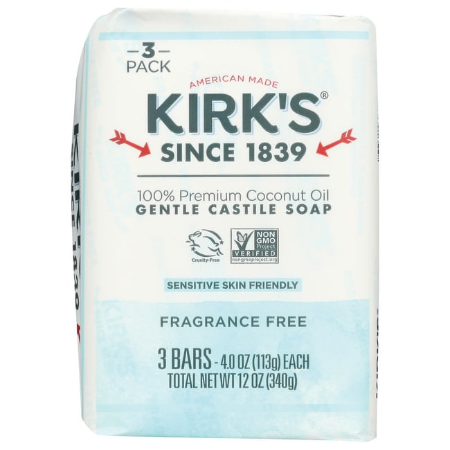 Organic Coconut Castile Soap Bar, 3 Pack