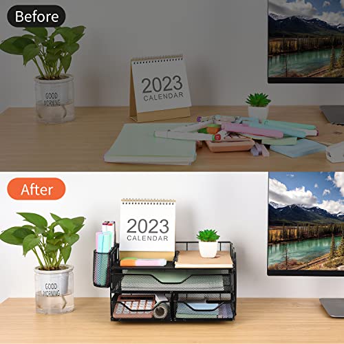 Gianotter 3-Tier Desk Drawer Organizer - Black