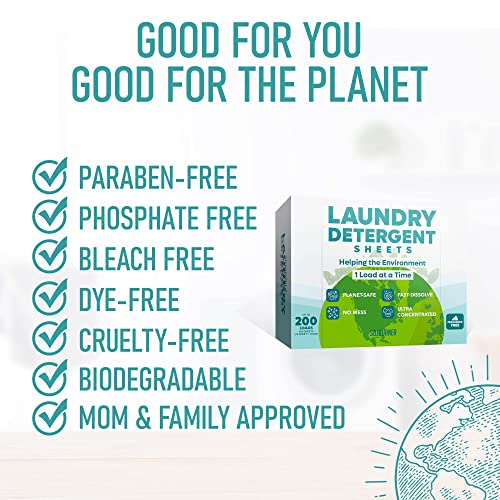 Eco-Friendly Laundry Detergent Sheets (200 Loads)
