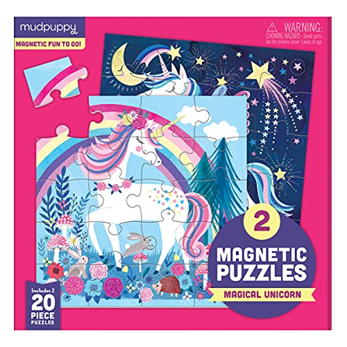 Magical Unicorn Tri-Fold 20-Piece Puzzle Set