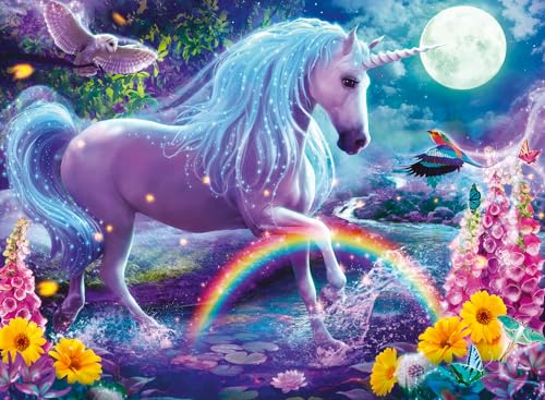 Glitter Unicorn 100-Piece Jigsaw Puzzle for Kids
