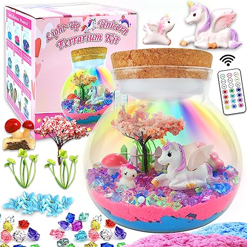 Unicorn Terrarium Craft Kit with LED Night Light