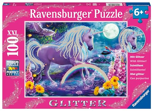 Glitter Unicorn 100-Piece Jigsaw Puzzle for Kids