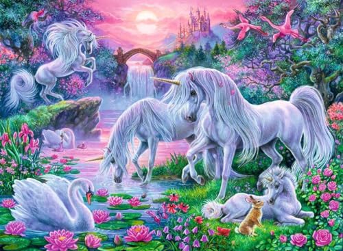 Sunset Glow Unicorns 150-Piece Jigsaw Puzzle