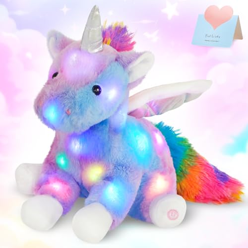 Glow-in-the-Dark Unicorn Plush Stuffed Animal Toy