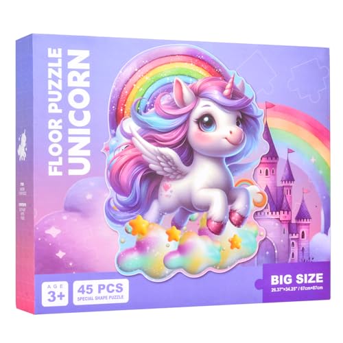 45-Piece Unicorn Floor Puzzle for Kids