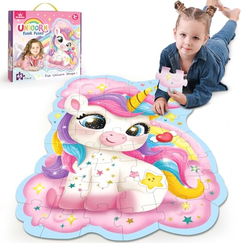 Large Unicorn Floor Puzzle for Kids Ages 3-8