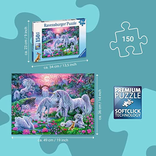 Sunset Glow Unicorns 150-Piece Jigsaw Puzzle