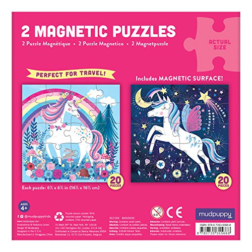 Magical Unicorn Tri-Fold 20-Piece Puzzle Set