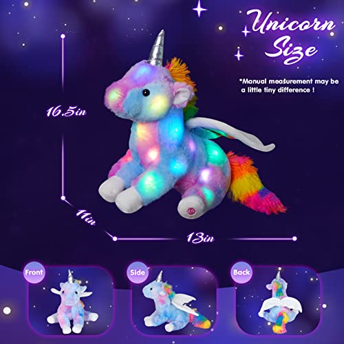 Glow-in-the-Dark Unicorn Plush Stuffed Animal Toy