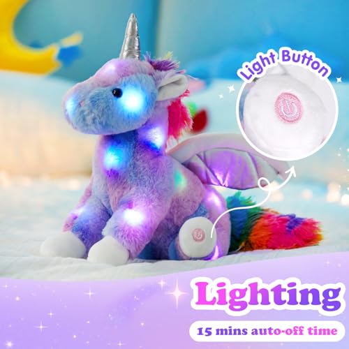 Glow-in-the-Dark Unicorn Plush Stuffed Animal Toy
