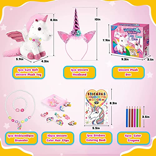 Unicorn Plush Toys for Girls Ages 3-8