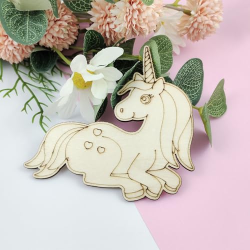 32 Unicorn Wood Cutouts for DIY Craft Projects