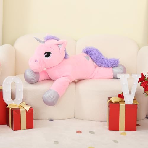 Giant 24" Unicorn Plush Pillow for Kids