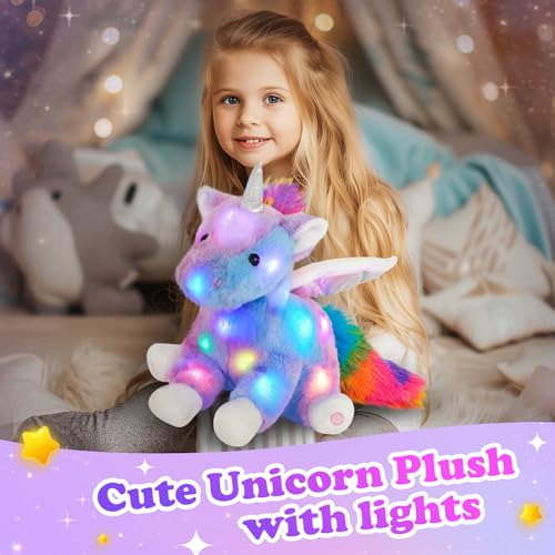 Glow-in-the-Dark Unicorn Plush Stuffed Animal Toy