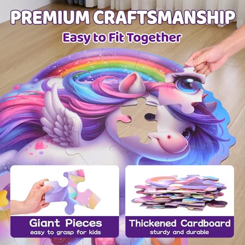 45-Piece Unicorn Floor Puzzle for Kids