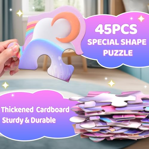 45-Piece Unicorn Floor Puzzle for Kids