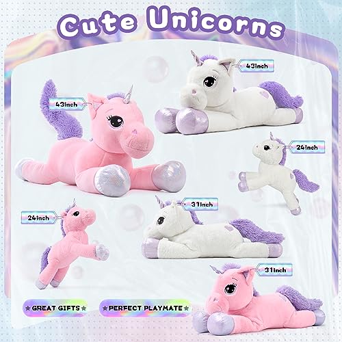 Giant 24" Unicorn Plush Pillow for Kids