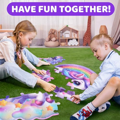 45-Piece Unicorn Floor Puzzle for Kids