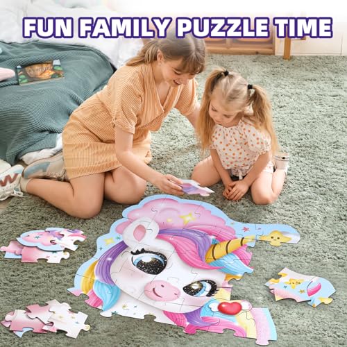 Large Unicorn Floor Puzzle for Kids Ages 3-8