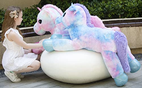 Giant Rainbow Unicorn Plush Toy - 43 Inches