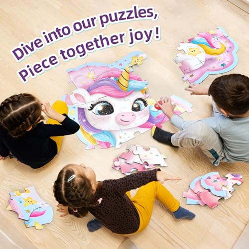 Large Unicorn Floor Puzzle for Kids Ages 3-8