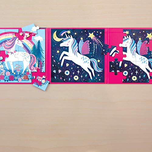Magical Unicorn Tri-Fold 20-Piece Puzzle Set