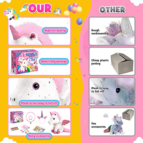 Unicorn Plush Toys for Girls Ages 3-8