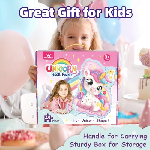 Large Unicorn Floor Puzzle for Kids Ages 3-8