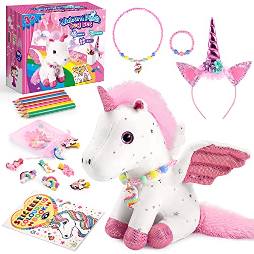 Unicorn Plush Toys for Girls Ages 3-8