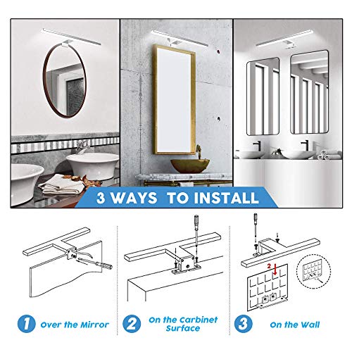 Azhien 10W LED Bathroom Mirror Light, Cool White