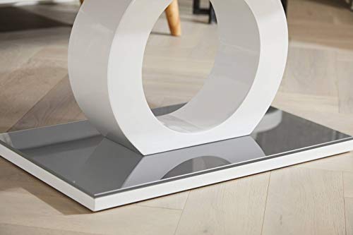 Giovani Grey & White Modern Glass Coffee Table