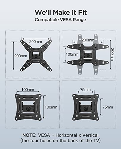 Compact TV Wall Mount for 13-42 Inch Screens