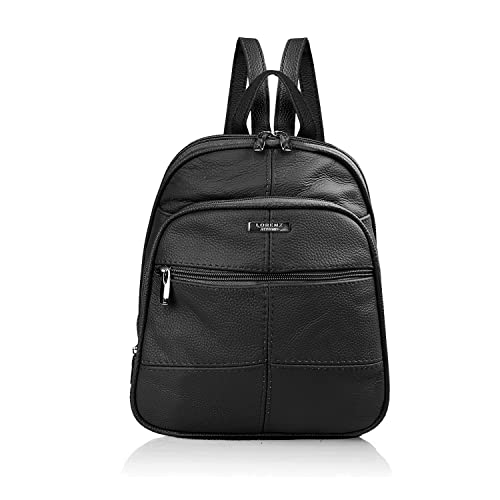 Woodland Leathers Women's Anti-Theft Black Backpack