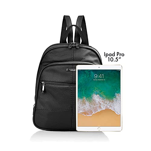 Woodland Leathers Women's Anti-Theft Black Backpack