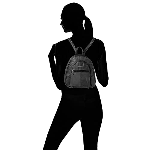 Woodland Leathers Women's Anti-Theft Black Backpack