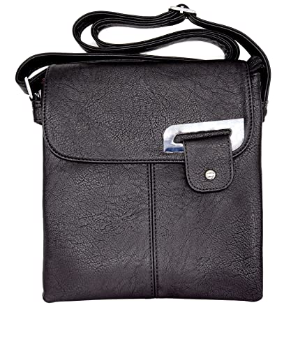 Woodland Leathers Women's Crossbody Messenger Bag - Black