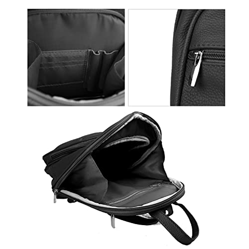 Woodland Leathers Women's Anti-Theft Black Backpack