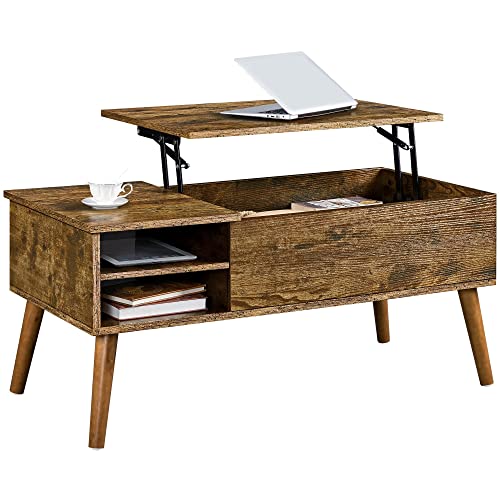 Yaheetech Rustic Lift Top Coffee Table with Storage
