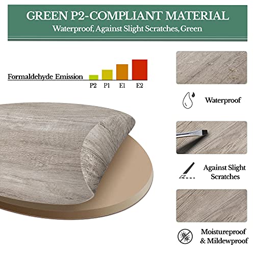 Yaheetech Grey Round Nesting Coffee Table Set