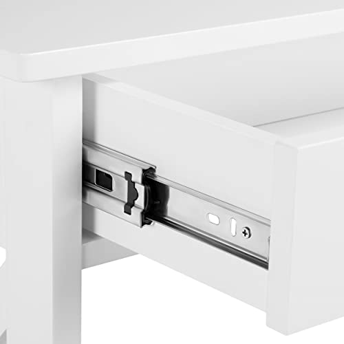 Yaheetech White Console Table with Storage Shelves