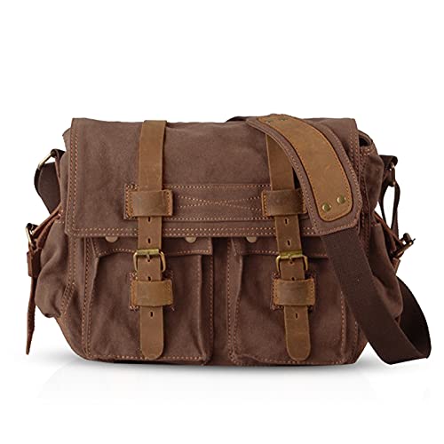 FANDARE Vintage Canvas Messenger Bag for Laptops