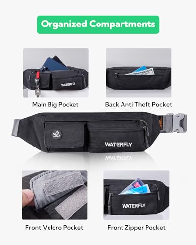 Waterfly Slim Water-Resistant Fanny Pack for Sports