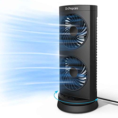 Dr. Prepare Portable Oscillating Tower Fan with Timer